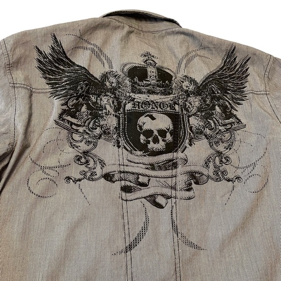 Urban Heritage Mens Long Sleeve Embroidered Shirt - Size XL - Picture 4 of 12